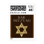 Custom Dark Brown Bar Mitzvah Postage postage