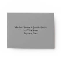 Custom Dark Gray Celtic Knot Envelope with Address