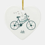 Custom Dated Bike Butterflies, Flowers & Freedom Christmas Tree Ornaments