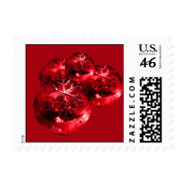 Custom December Wedding Background Postage postage
