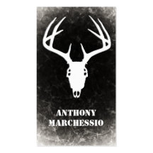 Custom Deer Hunting Skull Business Card Template