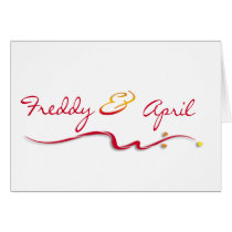 Custom design for Freddy & April's wedding cards by perfectpostage Custom design for Freddy & April's wedding cards