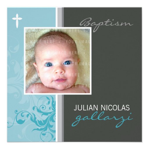 CUSTOM DESIGN :: Suzana Baptism Invite - posh 2SQ (front side)