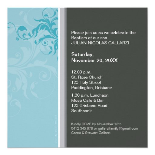 CUSTOM DESIGN :: Suzana Baptism Invite - posh 2SQ