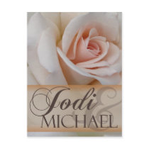 Custom designed card for bride and groom postcards