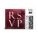 Custom designed RSVP Wedding Postage Stamp