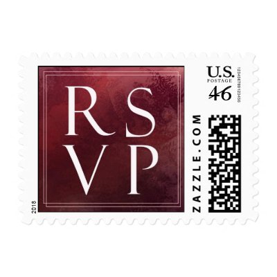 Custom designed RSVP Wedding Postage Stamp