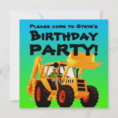 Custom Party Invitations on Custom Quality Truck Party Invitations  Printed In Full Colour On Both
