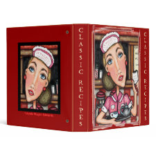 Custom Diner Recipe Binder Scrapbook binder