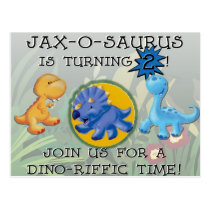 CUSTOM Dino Invite postcards