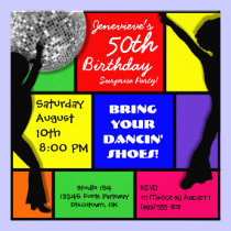 Custom Disco Birthday Party Invitations invitations
