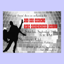 Custom Disco Couple Party Invitations invitations