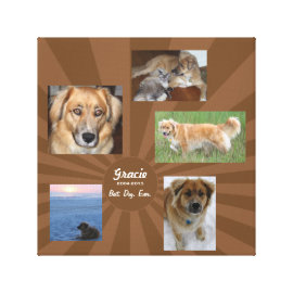 Custom Dog Memorial Stretched Canvas Prints