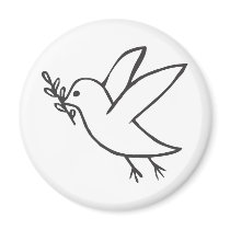 Custom Dove of Peace Sketch Logo Refrigerator Magnets