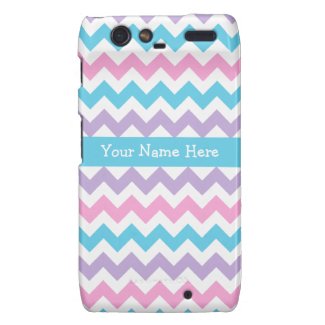 Custom Droid RAZR Case, Pastel Color Chevrons