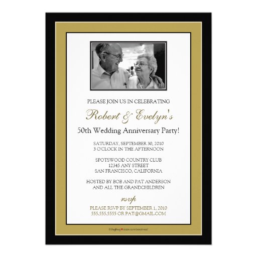 :custom: Elegant Anniversary Party Custom Invite