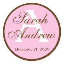 Custom Elegant Wedding Stickers by cardsbyemily Custom Elegant Wedding Stickers