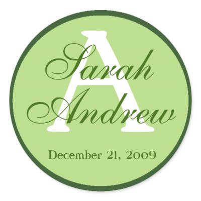 Custom Elegant Wedding Stickers 4