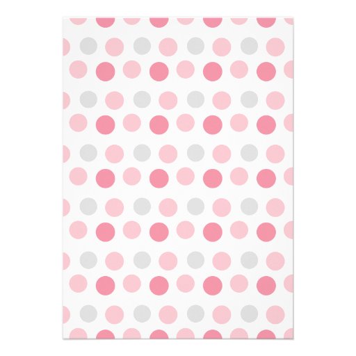 Custom elephant polka dots baby girl shower custom invitations