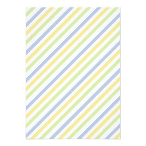 Custom elephant stripes baby boy shower invitation
