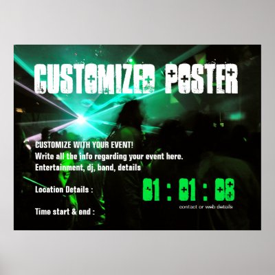 Custom EVENT Party Poster print