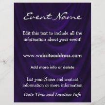 Custom Event Velvet Drape Flyers