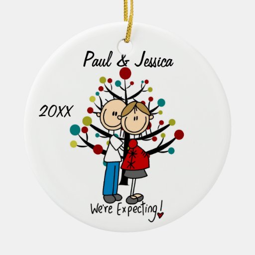 custom expectant couple christmas ornament zazzle custom expectant couple christmas ornament zazzle