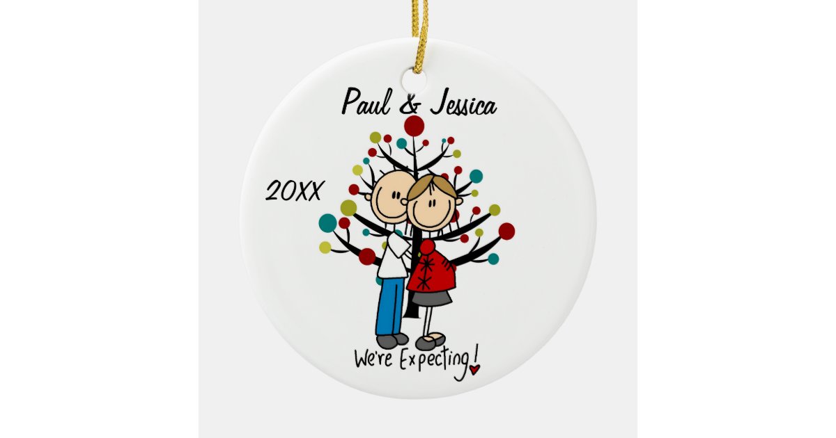 custom expectant couple christmas ornament zazzle custom expectant couple christmas ornament zazzle