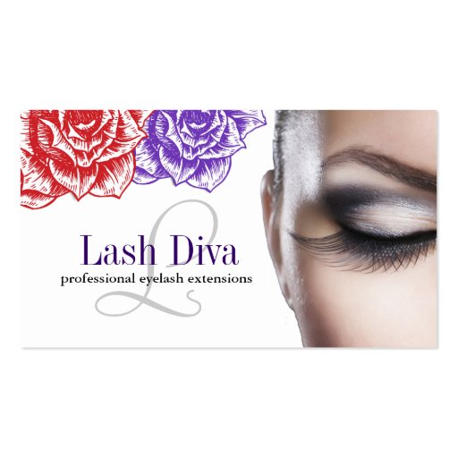 Custom Eye Lash Extensions Business Cards