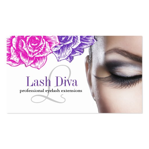 Custom Eye Lash Extensions Business Cards (front side)
