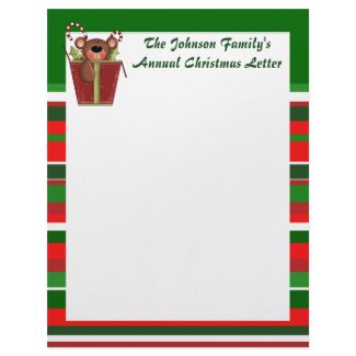 Custom Family Annual Christmas Letter letterhead