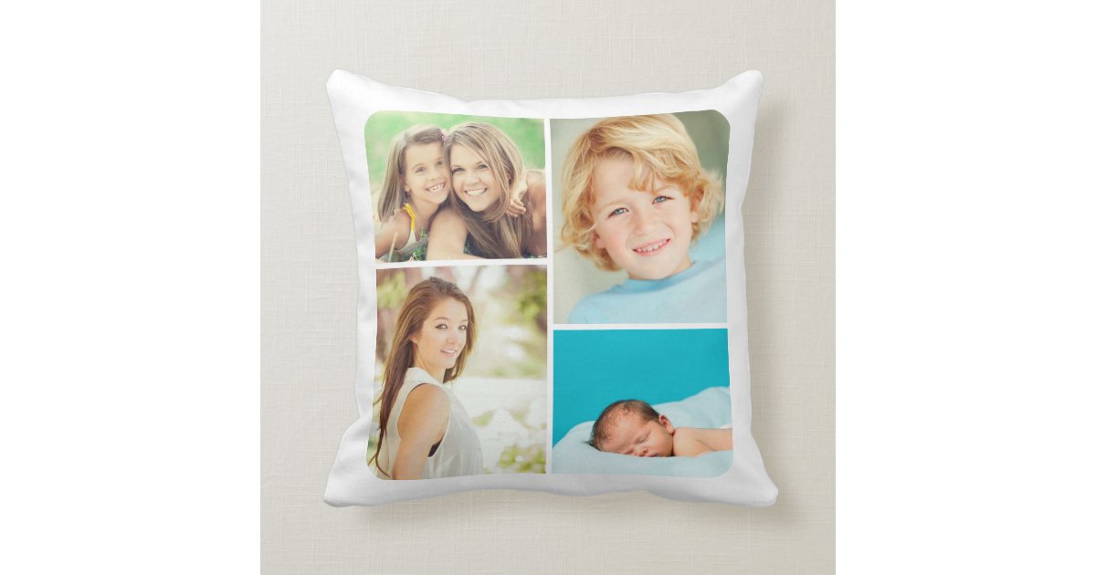 Custom Family Photo Collage Pillow Mimogifts Com