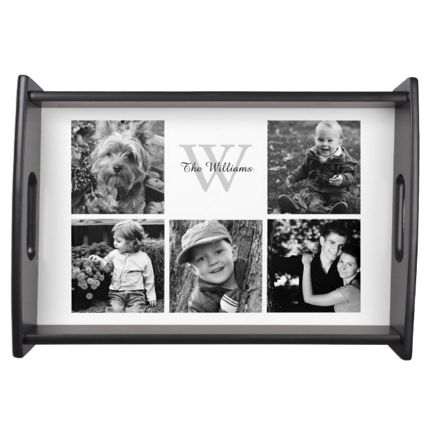 Custom Family Photo Collage Serving Trays