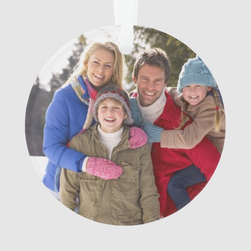 custom family photo holiday ornament zazzle custom family photo holiday ornament zazzle