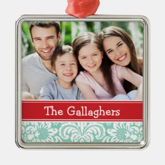 Custom Family Photo Keepsake Holiday Ornament