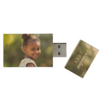 Custom Family Photo Monogram USB Flash Drive Wood USB 2.0 Flash Drive