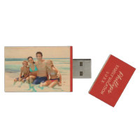 Custom Family Photo Monogram USB Flash Drive Wood USB 2.0 Flash Drive