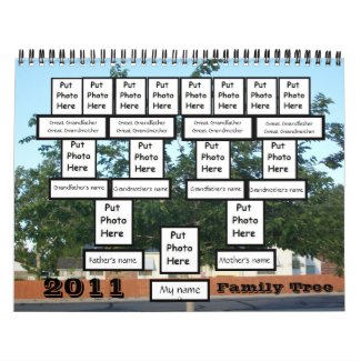 Custom Family Tree 2011 Calendar calendar
