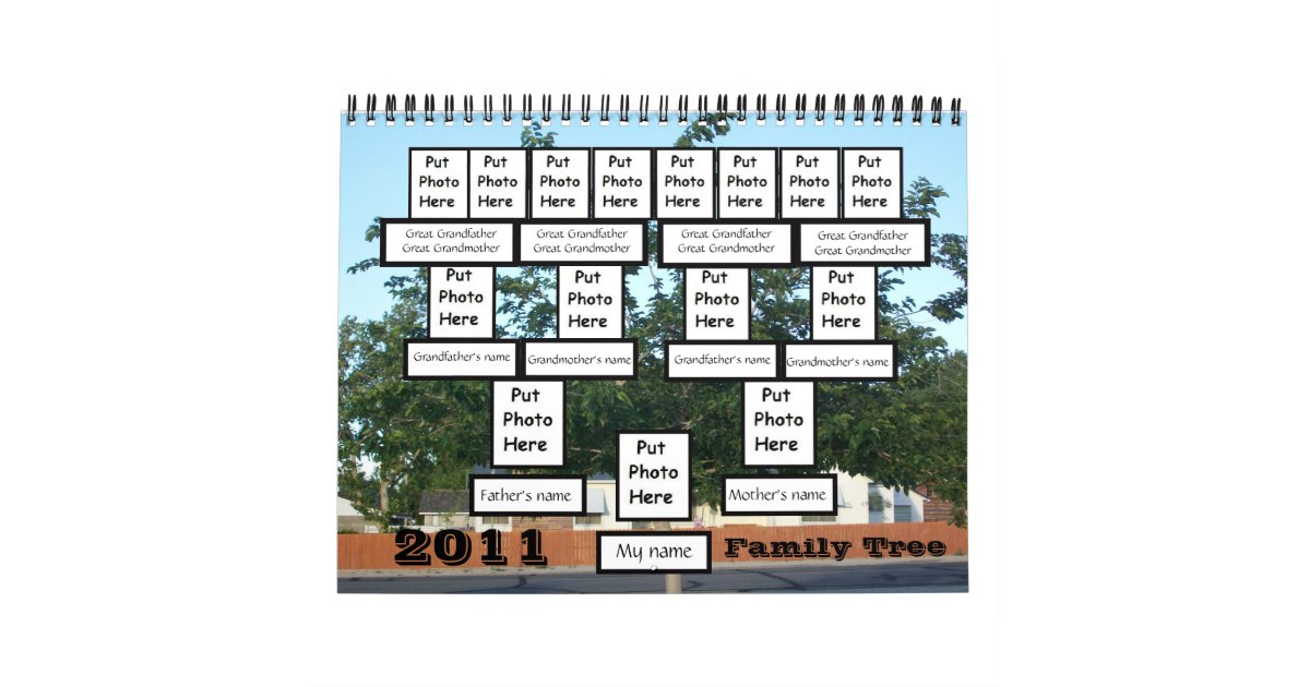 Custom Family Tree 2011 Calendar Zazzle