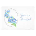Custom Farewell Party Invite Forget Me Not Flower