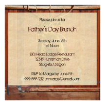 Custom Father's Day Brunch Invites (Hunter Design)