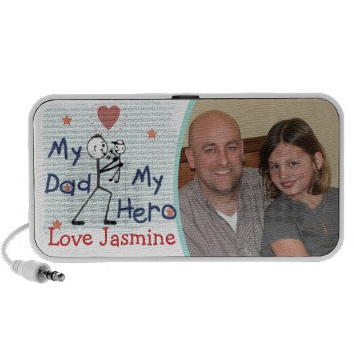 Custom Father's Day Dad Hero Doodle Mini Speaker