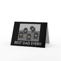 Custom Father's Day Ninja Greeting Card