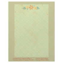 Custom Floral Vintage letterhead by jamiecreates1 Custom Floral Vintage letterhead