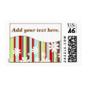 Custom Flower Stripe Postage postage