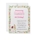 Custom Flowery Ladybug Strawberry - invitations