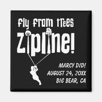 Custom Fly from Trees Ziplining magnets