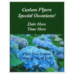 Custom Flyers Special Occasions! Blue Green Floral