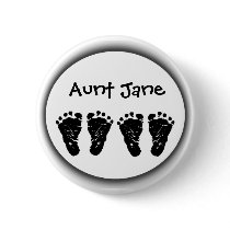 Custom Foot Prints Pinback Button