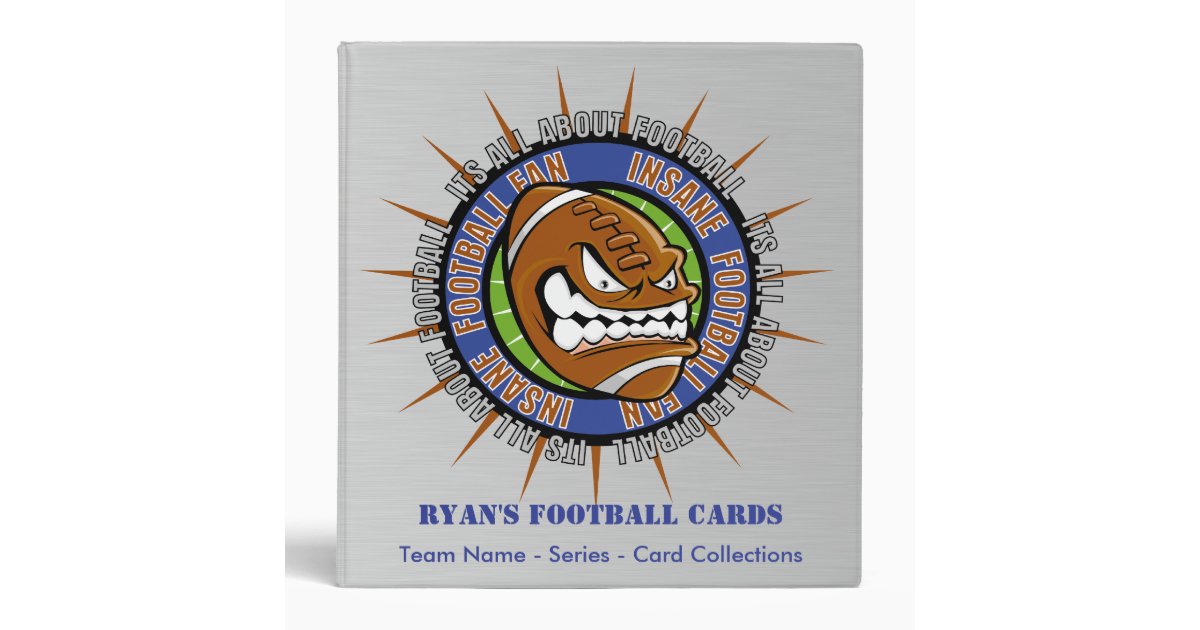 Custom Football Card Binder Zazzle
